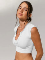 Light Gray Cami Top U-Neck Sexy Women Camis