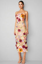 Winslet Embellished Floral Lace Midi Dress