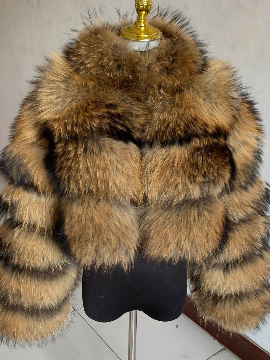Faux Fur Coats Eco-friendly Winter Plush Cropped Jacket For Women 2026