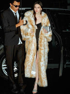 Leopard Faux Fur Coats Eco-friendly Winter Long Jacket For Women 2026