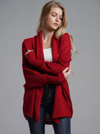 Women's Sweater Batwing Sleeves Open Front Cardigans For Fall Winter