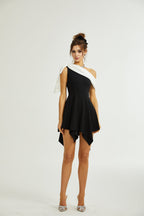 _meline asymmetrical mini dress