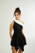 _meline asymmetrical mini dress