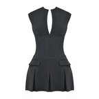 Eternal Infatuation Pleated Corset Mini Dress