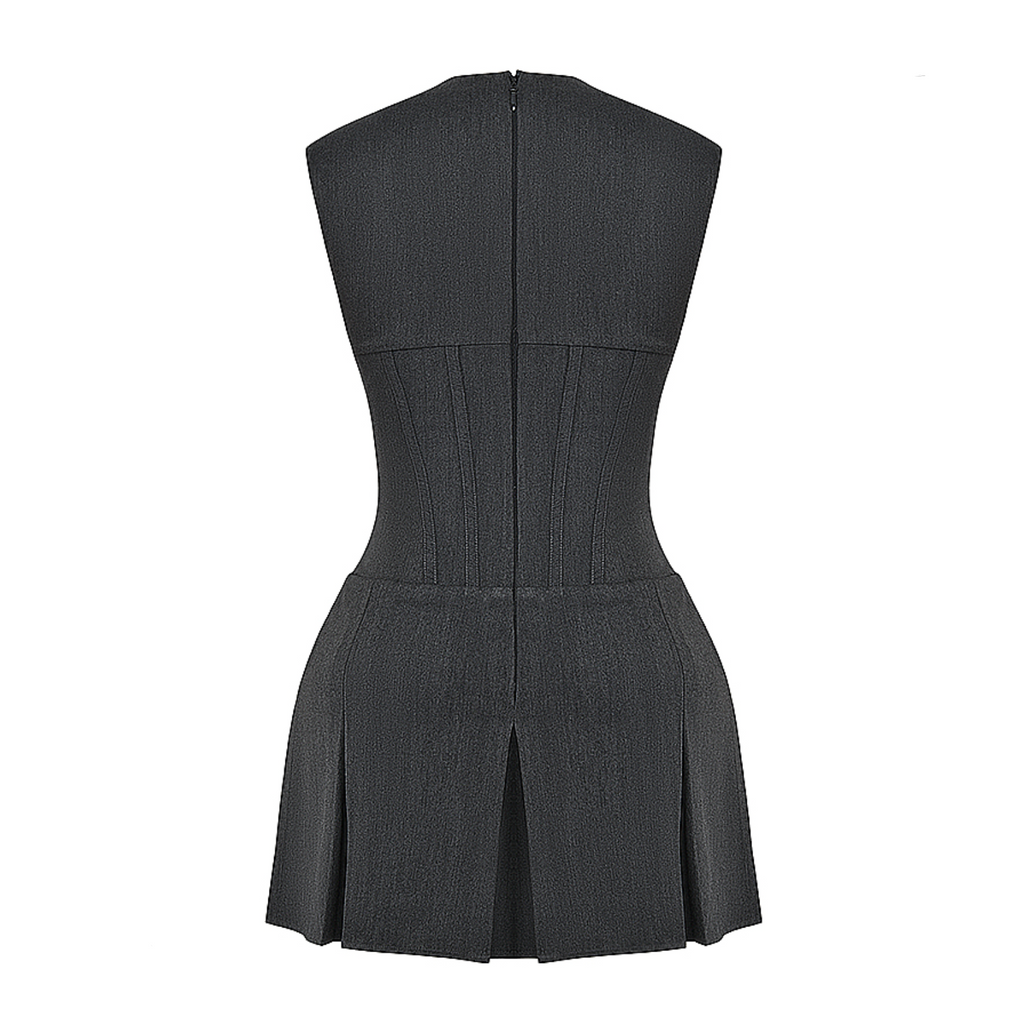 Eternal Infatuation Pleated Corset Mini Dress