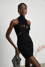 _milie twist-detail cut-out mini dress
