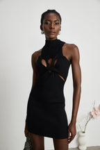 _milie twist-detail cut-out mini dress