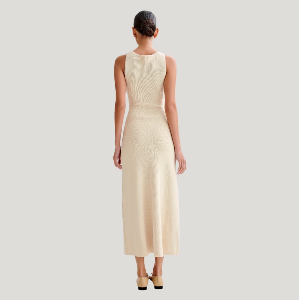 Enigma Sleeveless Buttoned Midi Dress