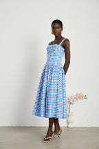 Diane gingham midi dress