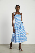 Diane gingham midi dress