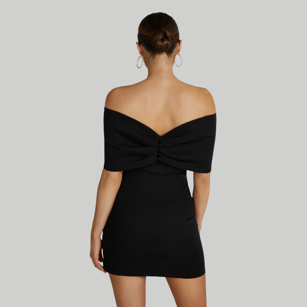 Riona Off Shoulder Bow Mini Dress
