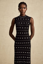 Chloé studded crochet-knit maxi dress in Black