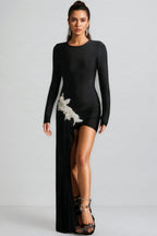 Kawayi Drill Flower Long Sleeve Mini Dress