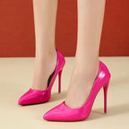 Solid Color Banquet Party Outdoor Casual Large Size High Heel High Heel