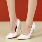 Solid Color Banquet Party Outdoor Casual Large Size High Heel High Heel