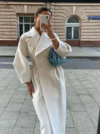 | Coat with Puff Sleeves and Lapels