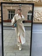 | Coat with Puff Sleeves and Lapels