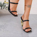 Sexy Open Toe Party Luxury DesignerFashion Shallow Mouth Banquet Elegant Pumps High Heel