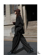 Autumn Solid Loose Double Breasted OverFashion Suit