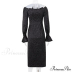 New Autumn Fashionable French Style Floral Long-sleeved Elegant Casual Vestidos Midi Dress