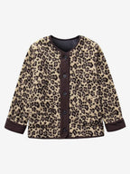 Leopard Jacket Pockets Buttons Casual Fall Spring Jackets For Women