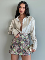 Long Sleeves Blouse Buttons Busniess Casual Spring Fall Blouses In Solid Color