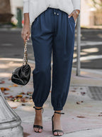 Pants Brick Red Lace Up Raised Waist Trousers