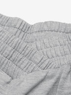 Pants Light Gray Polyester Layered Natural Waist Trousers