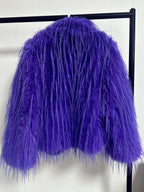 Fringed Faux Fur Coats Notched Lapel Eco-friendly Winter Jacket For Women 2026