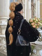 Faux Fur Coats Chic Turndown Collar White Winter Long Jacket For Women 2026