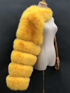 Faux Fur Coats Black No Waistline Asymmetrical Women Coat
