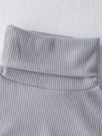 Knitted Dress For Women Comfy Polyester Long Sleeves High Collar