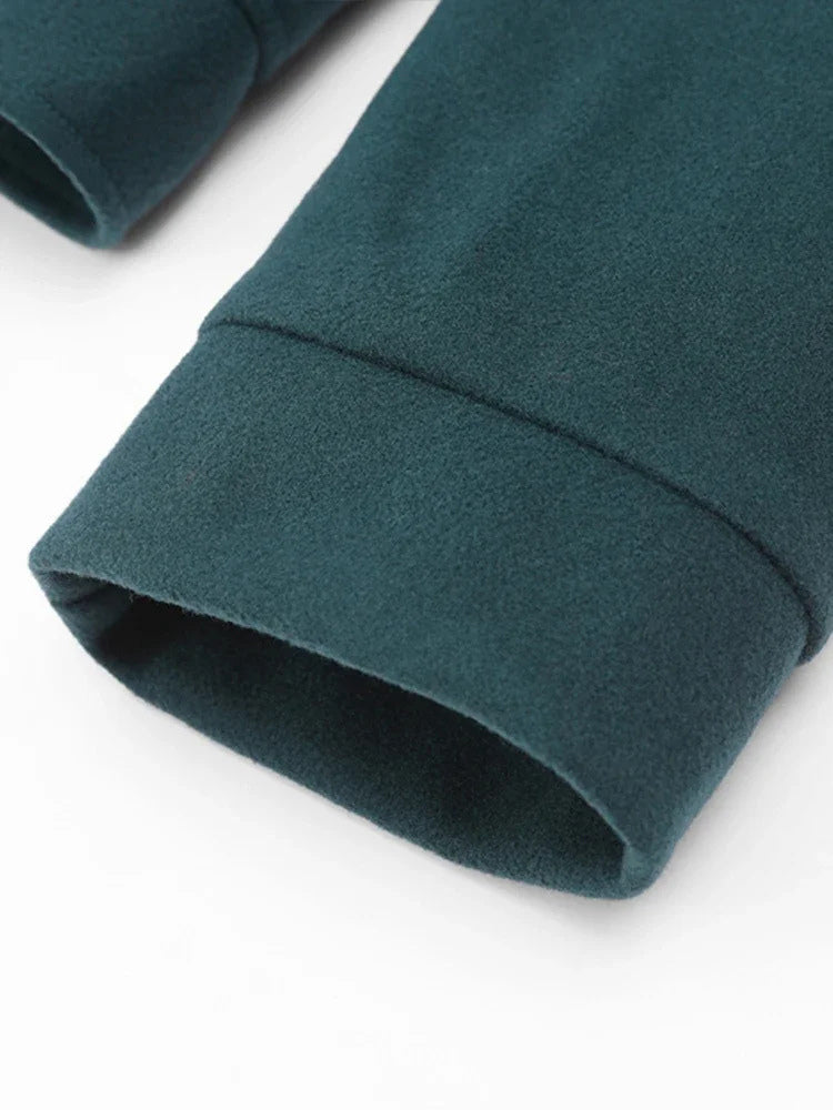 Short Jacket With Eco-friendly Fox Fur Collar Dark Green Oversized Spring Chic Outerwear For Women 2026