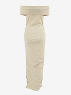 Bodycon Dress Off-Shoulder Slim Fit Elegant Semi-formal Party Ruched Maxi Dress For Women 2026