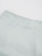 Gray Satin Skirt with Slit High Waisted Solid Color Summer A-line Long Skirt For Women 2026