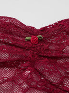 Lace Bodycon Dress In Burgundy Sleeveless Ruffles Hem Sexy Mini Club Dress For Women 2026
