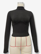 Crop Tops For Women Long Sleeves High Collar Slim Fit T-shirt For Women 2026