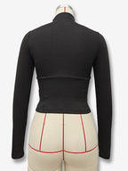 Crop Tops For Women Long Sleeves High Collar Slim Fit T-shirt For Women 2026