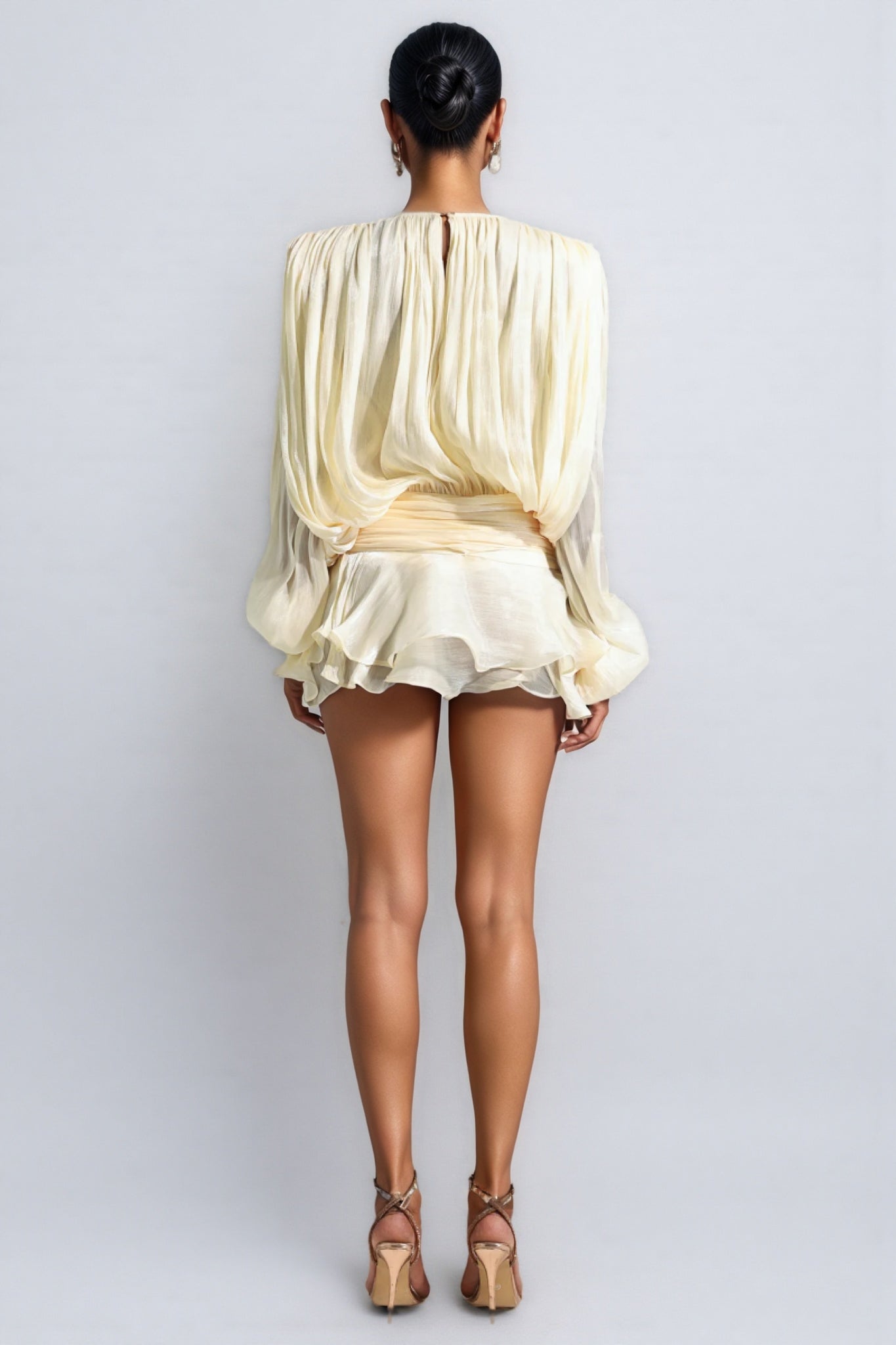 Jessamine Pleated Ruffle Mini Dress
