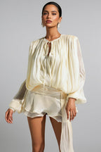 Jessamine Pleated Ruffle Mini Dress
