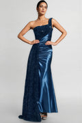 Irene One Shoulder High Slit Sequin Maxi Dress