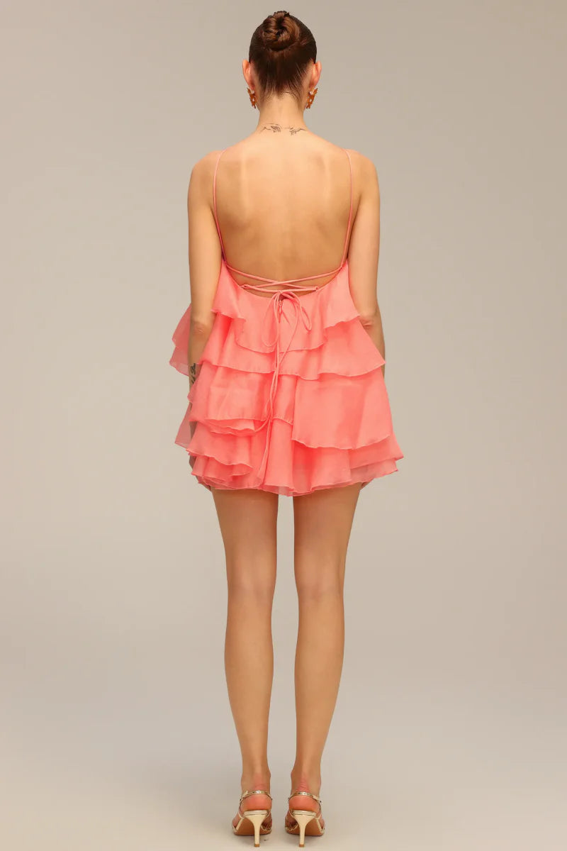 Josefina Sleeveless Flower Floral Mini Dress