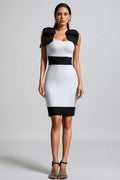 Chrisfa Sleeveless Bow Bandage Mini Dress