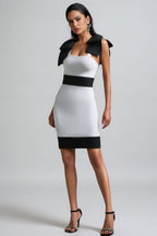 Chrisfa Sleeveless Bow Bandage Mini Dress