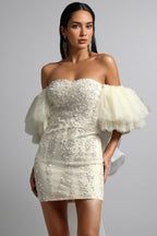 Joes Off-the-Shoulder Sequin Streaking Mini Dress