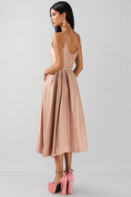 Josia Rhinestone Sleeveless Midi Dress