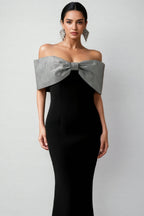 Rydad Bow Diamond Slim Maxi Dress