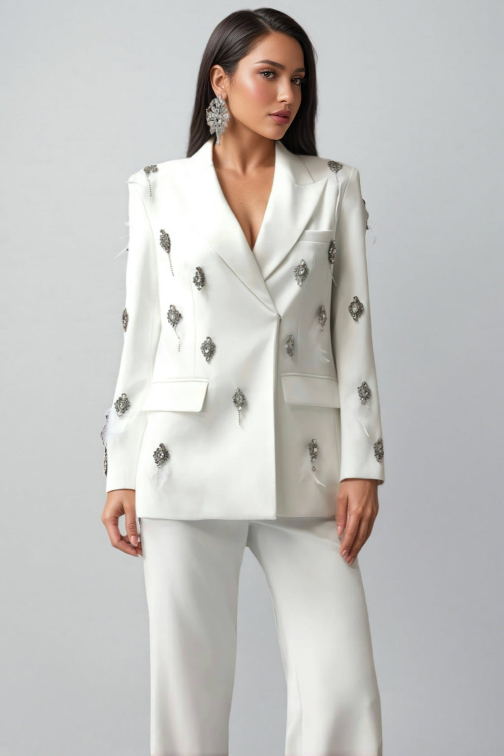Enrild Diamond Feather Suit Set