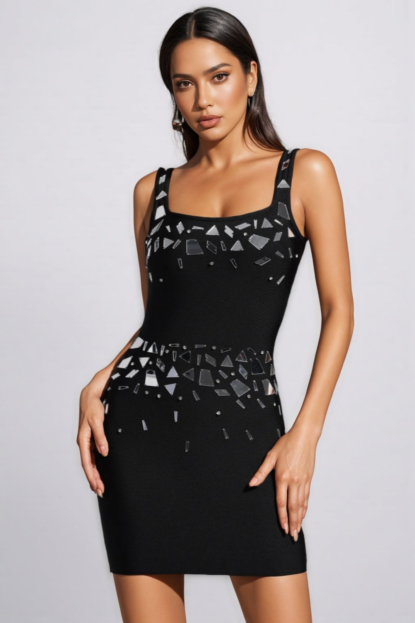 Bryonls Sleeveless Bandage Mini Dress