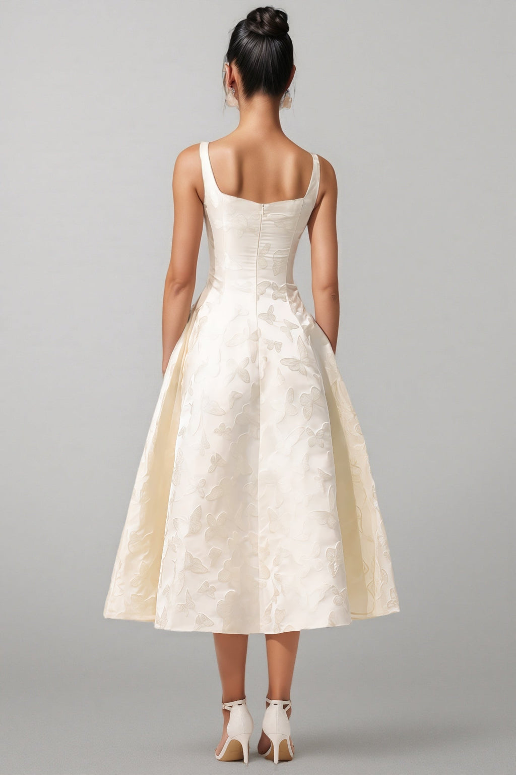 Perrine Halter Jacquard Midi Dress